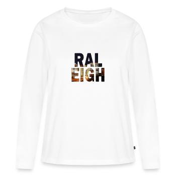 Raleigh Caroline du Nord - T-shirt manches longues Premium bio Femme - blanc - Devant - Julia (174cm)