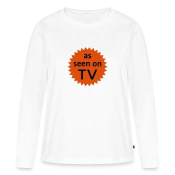 as seen on tv - T-shirt manches longues Premium bio Femme - blanc - Devant - Julia (174cm)
