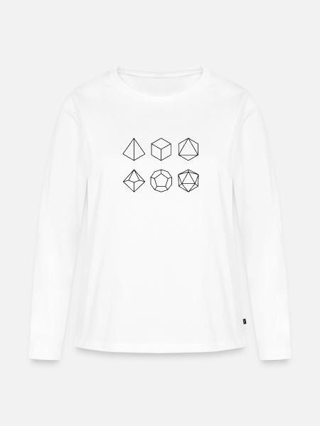 Diverse Würfel - Frauen Premium Bio Langarmshirt - Weiß