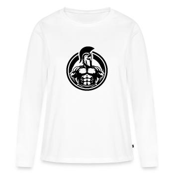 Sparte Spartiate Guerrier Roman Gladiateur Antique - T-shirt manches longues Premium bio Femme - blanc - Devant - Julia (174cm)