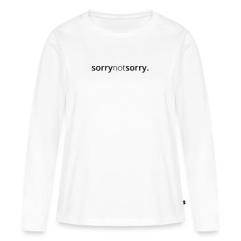 Désolé pas désolé désolé peu importe rebelle - T-shirt manches longues Premium bio Femme - blanc - Devant - Julia (174cm)