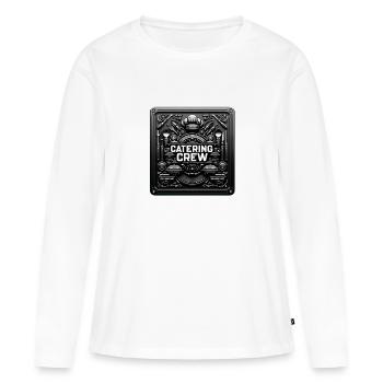 Équipe de restauration 8 - T-shirt manches longues Premium bio Femme - blanc - Devant - Julia (174cm)
