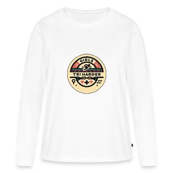 Filles Tri 8 - T-shirt manches longues Premium bio Femme - blanc - Devant - Julia (174cm)