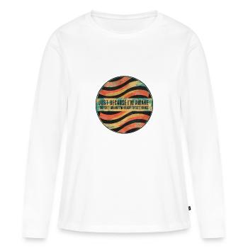 Ce n’est pas parce que je suis éveillé que je suis prêt 25 - T-shirt manches longues Premium bio Femme - blanc - Devant - Julia (174cm)