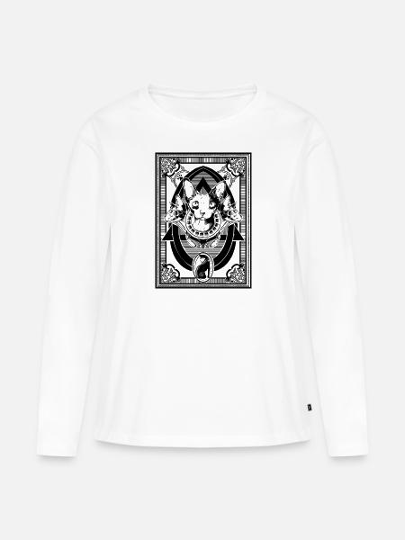 Sphynx - Frauen Premium Bio Langarmshirt - Weiß