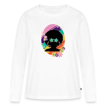 Die Seele von Disco 2 - Frauen Premium Bio Langarmshirt - Weiß - Vorne - Julia (174cm)