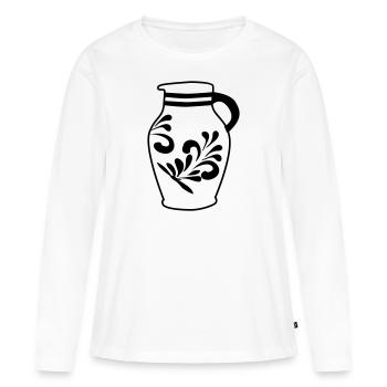 Bembel - Der Originale Frankfurter Apfelwein #FFM - Frauen Premium Bio Langarmshirt - Weiß - Vorne - Julia (174cm)