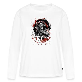 Trash Polka // Illustration - T-shirt manches longues Premium bio Femme - blanc - Devant - Julia (174cm)