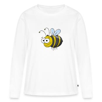Sweet bee - Women's Premium Organic Long Sleeve Shirt - white - Front - Julia (174cm)