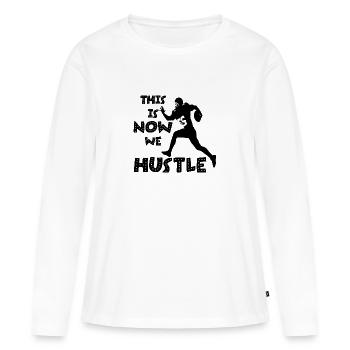 Football - T-shirt manches longues Premium bio Femme - blanc - Devant - Julia (174cm)