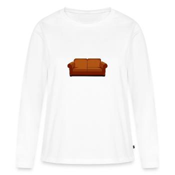 Sofa - Frauen Premium Bio Langarmshirt - Weiß - Vorne - Julia (174cm)