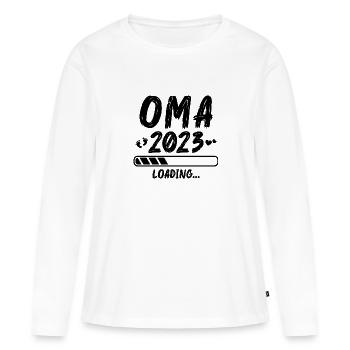 Schwangerschaft verkünden Idee Werdende Oma - Frauen Premium Bio Langarmshirt - Weiß - Vorne - Julia (174cm)