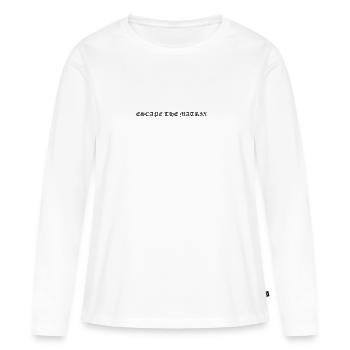 MATRIX - Frauen Premium Bio Langarmshirt - Weiß - Vorne - Julia (174cm)