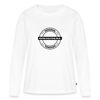 Cachet original F - T-shirt manches longues Premium bio Femme - blanc - Devant - Julia (174cm)
