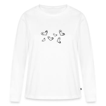 Heart Heart - Women's Premium Organic Long Sleeve Shirt - white - Front - Julia (174cm)