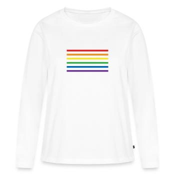 LGBT Sort cadeau Pride Droits Transgenres - T-shirt manches longues Premium bio Femme - blanc - Devant - Julia (174cm)