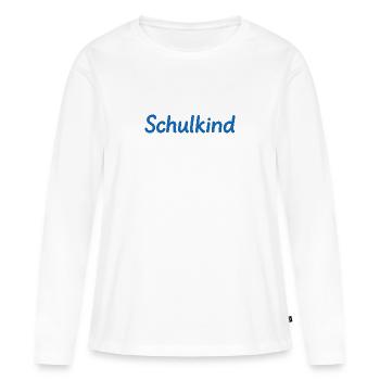 Écolier - T-shirt manches longues Premium bio Femme - blanc - Devant - Julia (174cm)