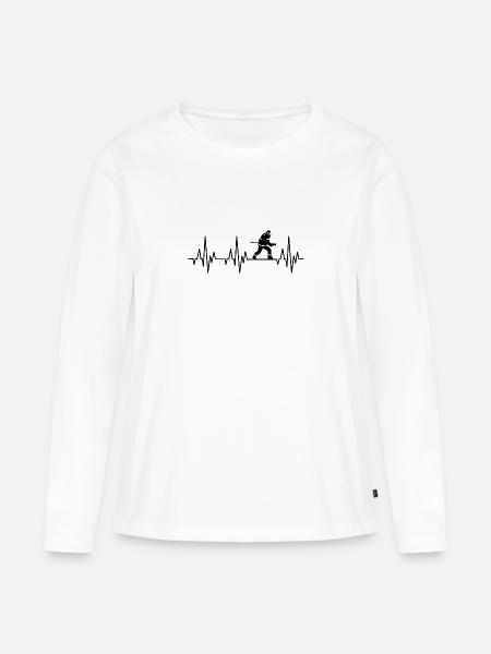 Puls Feuerwehr Feuerwehrmann Geschenk - Frauen Premium Bio Langarmshirt - Weiß