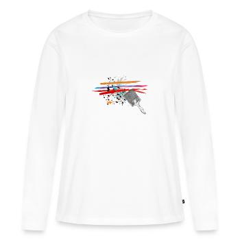 Paint Brush Painting Painter Blobs - Women's Premium Organic Long Sleeve Shirt - white - Front - Julia (174cm)
