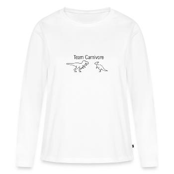Équipe Carnivore - T-shirt manches longues Premium bio Femme - blanc - Devant - Julia (174cm)