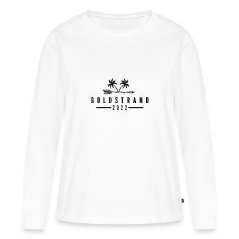 Sables d’Or 2022 - T-shirt manches longues Premium bio Femme - blanc - Devant - Julia (174cm)