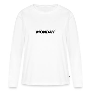 MONDAY - Women's Premium Organic Long Sleeve Shirt - white - Front - Julia (174cm)