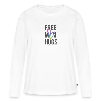 Amour LGBT Accolade gratuite - T-shirt manches longues Premium bio Femme - blanc - Devant - Julia (174cm)