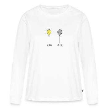 Balloon - Balloff - Frauen Premium Bio Langarmshirt - Weiß - Vorne - Julia (174cm)