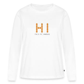 Speaking Hi In Mandarin - Frauen Premium Bio Langarmshirt - Weiß - Vorne - Julia (174cm)