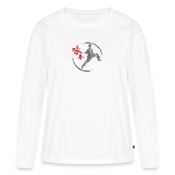 Wing Chun - Women's Premium Organic Long Sleeve Shirt - white - Front - Julia (174cm)