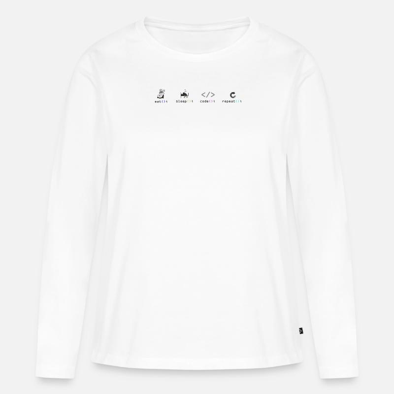 Programmierer - Frauen Premium Bio Langarmshirt - Weiß