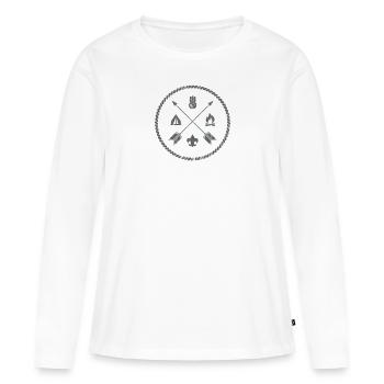 scout - T-shirt manches longues Premium bio Femme - blanc - Devant - Julia (174cm)