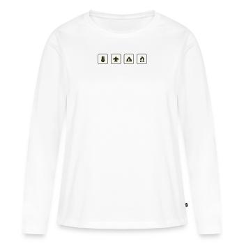 scout - T-shirt manches longues Premium bio Femme - blanc - Devant - Julia (174cm)