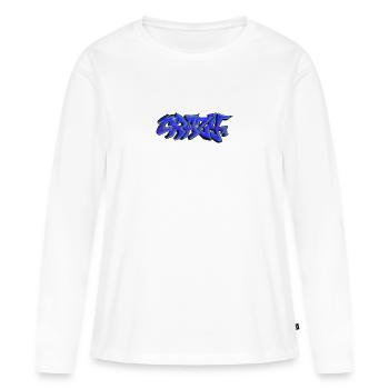 Crazy Graffiti - Frauen Premium Bio Langarmshirt - Weiß - Vorne - Julia (174cm)