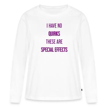 Keine Macken, nur Special Effects! - Frauen Premium Bio Langarmshirt - Weiß - Vorne - Julia (174cm)