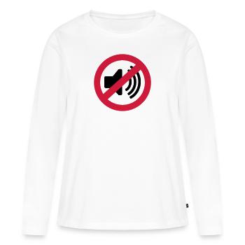 Musique interdite - T-shirt manches longues Premium bio Femme - blanc - Devant - Julia (174cm)