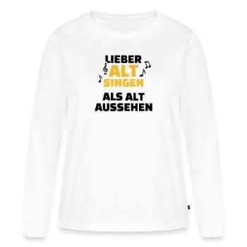 Chor - Frauen Premium Bio Langarmshirt - Weiß - Vorne - Julia (174cm)