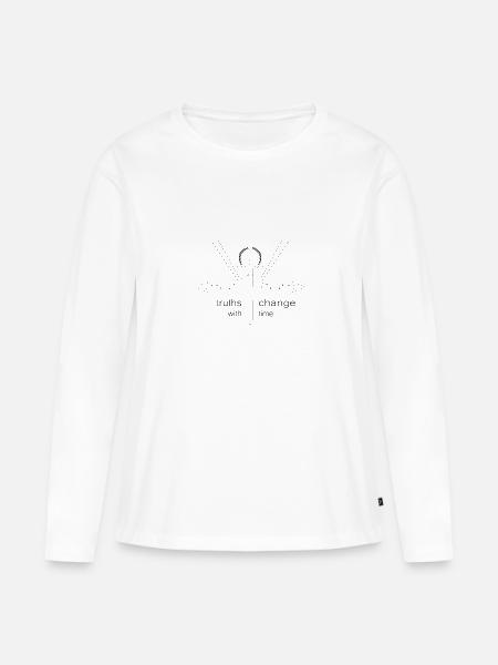 truths change with time - Frauen Premium Bio Langarmshirt - Weiß