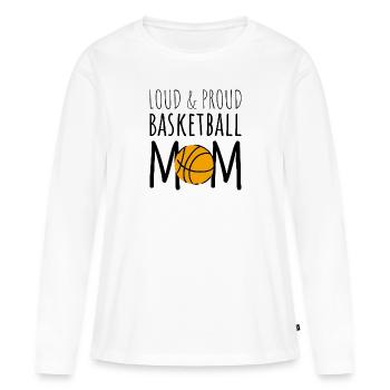 Loud Basketball Mom Proud basketballer mutter cool - Frauen Premium Bio Langarmshirt - Weiß - Vorne - Julia (174cm)