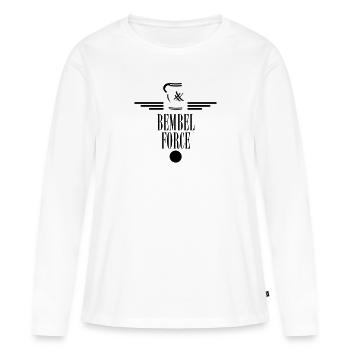 Bembel Force! 100% Hessen #069 #FrankfurtLiebe - Women's Premium Organic Long Sleeve Shirt - white - Front - Julia (174cm)