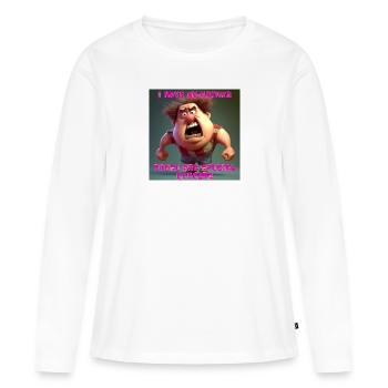 Je n’ai pas de bizarreries - ce sont des effets spéciaux - T-shirt manches longues Premium bio Femme - blanc - Devant - Julia (174cm)