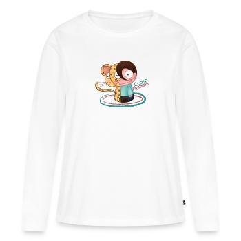 Enge Freunde - Frauen Premium Bio Langarmshirt - Weiß - Vorne - Julia (174cm)
