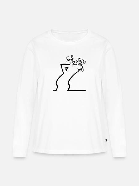 die Linie - Frauen Premium Bio Langarmshirt - Weiß
