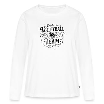 Équipe de volley-ball - T-shirt manches longues Premium bio Femme - blanc - Devant - Julia (174cm)