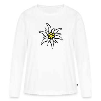 Edelweiss - T-shirt manches longues Premium bio Femme - blanc - Devant - Julia (174cm)