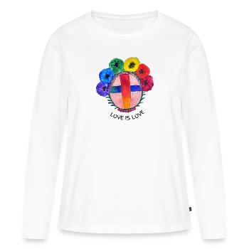 Motanka . L’amour est l’amour. Poupée ukrainienne. - T-shirt manches longues Premium bio Femme - blanc - Devant - Julia (174cm)