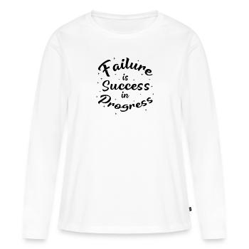 Failure is Success in Progress - Women's Premium Organic Long Sleeve Shirt - white - Front - Julia (174cm)
