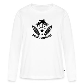 Surf Paradise - Women's Premium Organic Long Sleeve Shirt - white - Front - Julia (174cm)