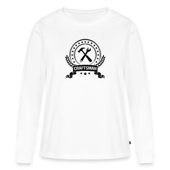 Artisan - T-shirt manches longues Premium bio Femme - blanc - Devant - Julia (174cm)