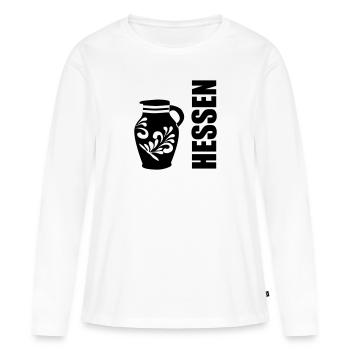 Hesse Bembel #Frankfurt by the sea #EiGude - Women's Premium Organic Long Sleeve Shirt - white - Front - Julia (174cm)